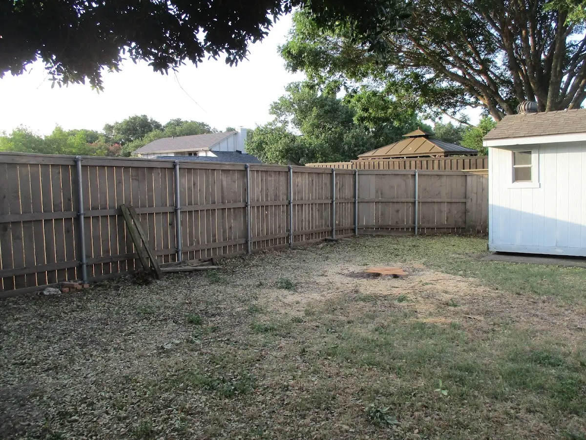 Cleared yard after professional tree removal in Vinton